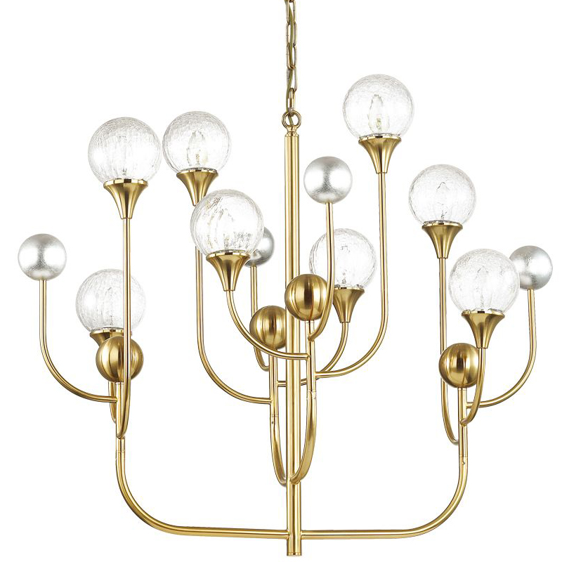 Люстра Benniga Chandelier 8 Золотой Прозрачный (Transparent) Люстра Benniga Chandelier 8 Золотой Прозрачный (Transparent) в Рязани | Loft Concept