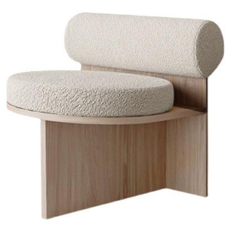 Кресло Behemo Boucle ivory ( слоновая кость ) Древесина Кресло Behemo Boucle ivory ( слоновая кость ) Древесина в Рязани | Loft Concept
