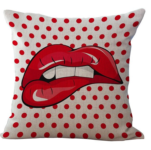 Декоративная подушка Lips and Face #2 Мульти Декоративная подушка Lips and Face #2 Мульти в Рязани | Loft Concept