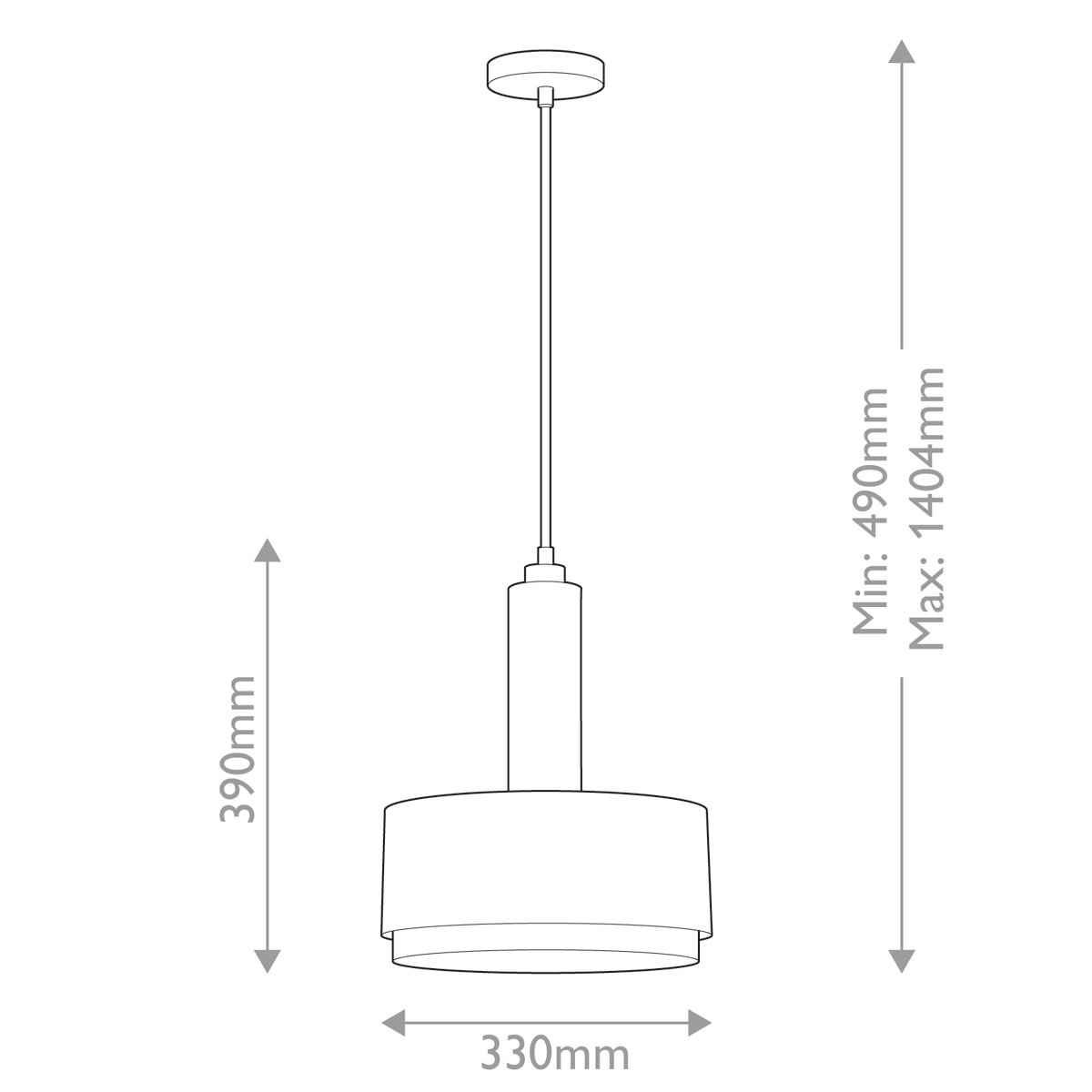 Подвесной светильник цилиндрический с белым плафоном Hinkley в Рязани