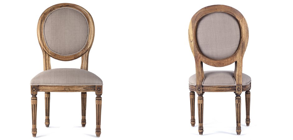 Стул REGENCY MEDALLION CHAIR Brown Linen Стул REGENCY MEDALLION CHAIR Brown Linen - Loft-Concept в Рязани