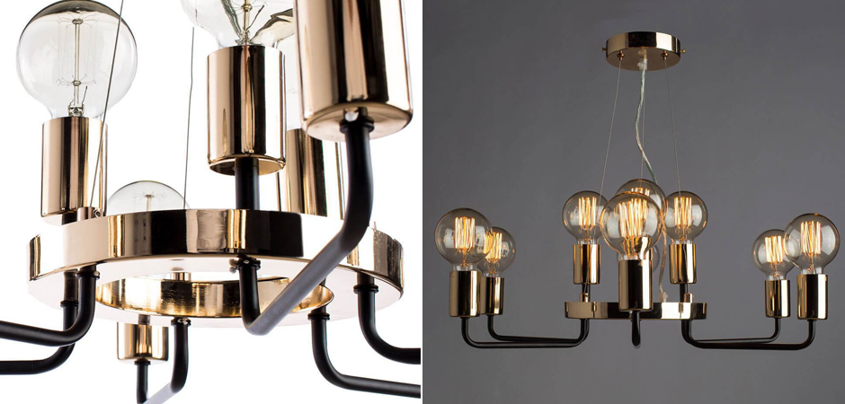 Люстра Loft Industrial Glossy Gold Люстра Loft Industrial Glossy Gold - Loft-Concept в Рязани