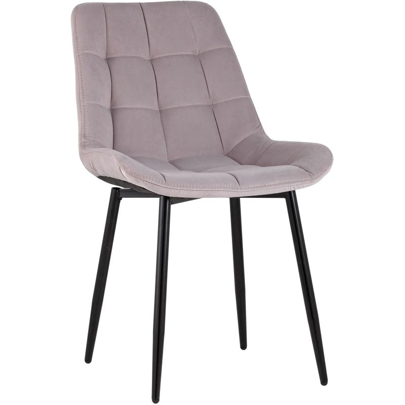 Стул NANCY Chair Пыльно-Розовый Велюр Розовый пастельный Черный в Рязани | Loft Concept 