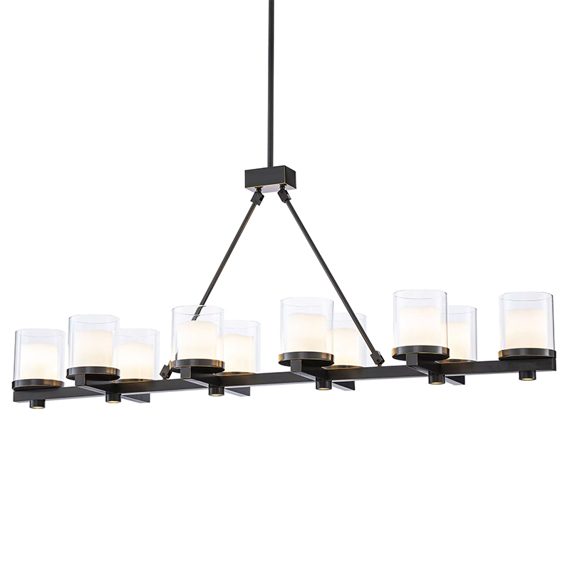 Люстра Eichholtz Chandelier Donovan Черный Прозрачное Стекло Темная бронза Люстра Eichholtz Chandelier Donovan Черный Прозрачное Стекло Темная бронза в Рязани | Loft Concept