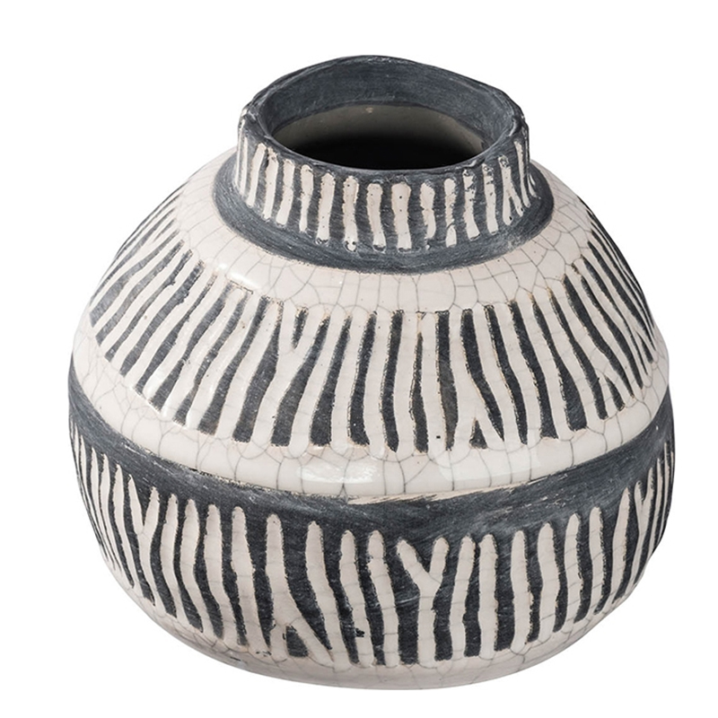 Ваза Kamaria Vase S Серый Белый Ваза Kamaria Vase S Серый Белый в Рязани | Loft Concept