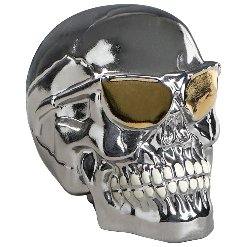 Статуэтка Silver Skull Серебряный Статуэтка Silver Skull Серебряный в Рязани | Loft Concept