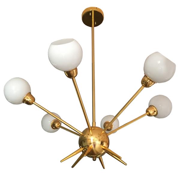 Люстра Mace Chandelier Глянцевое золото Белый Люстра Mace Chandelier Глянцевое золото Белый в Рязани | Loft Concept