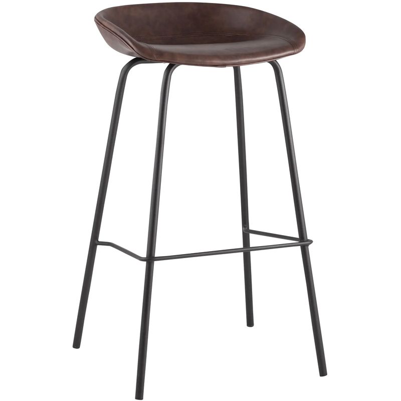 Стул Барный без Спинки Винтажная Коричневыя Экокожа Vendramin Bar Chair Коричневый винтаж Черный Стул Барный без Спинки Винтажная Коричневыя Экокожа Vendramin Bar Chair Коричневый винтаж Черный в Рязани | Loft Concept