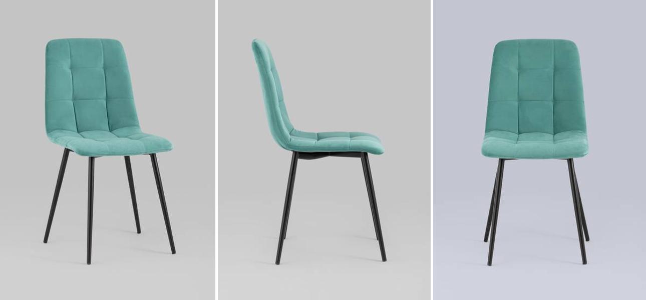 Стул NANCY S-2 Chair Бирюзовый Велюр - фото