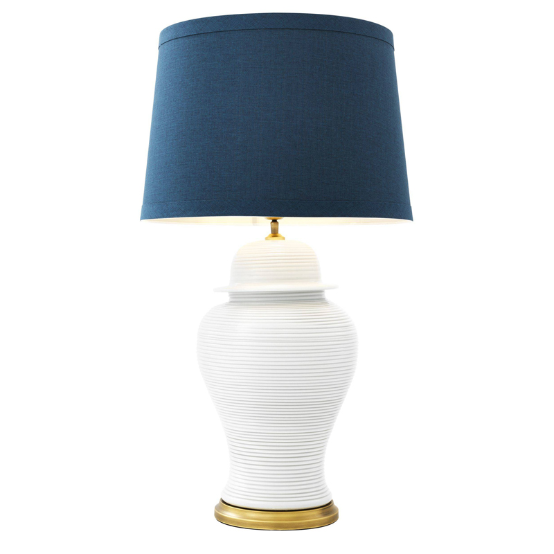 Настольная лампа Eichholtz Table Lamp Celestine Белый Синий Латунь Античная полированная Настольная лампа Eichholtz Table Lamp Celestine Белый Синий Латунь Античная полированная в Рязани | Loft Concept