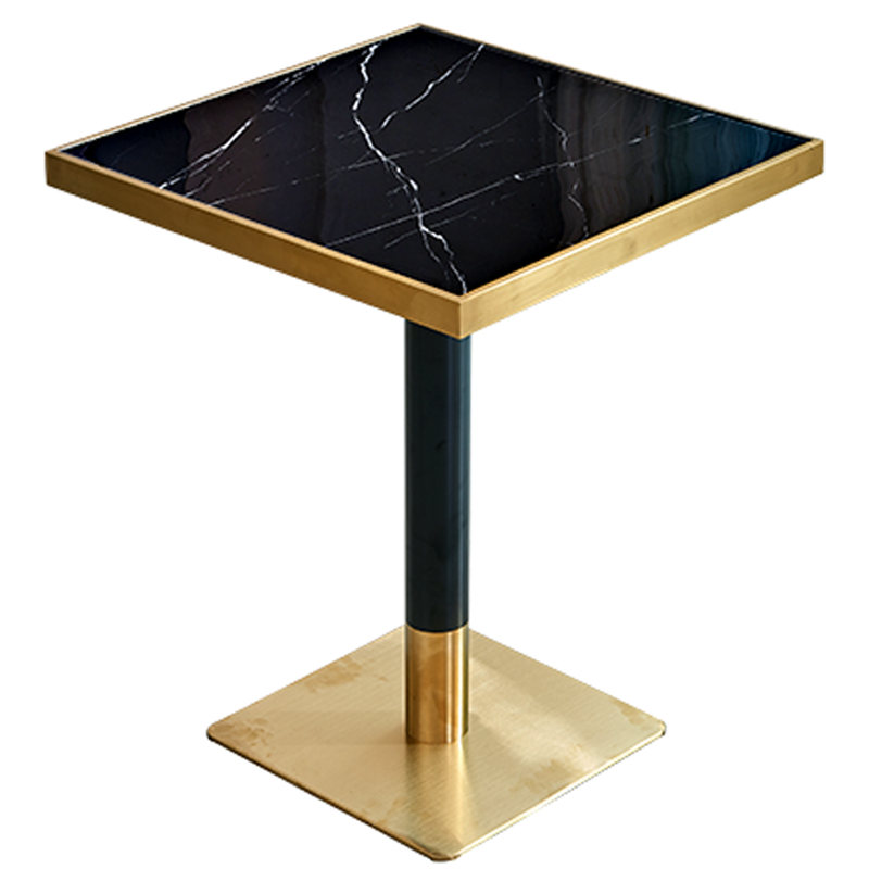 Обеденный стол Bjorn Table Square Черный Латунь сатинированная Обеденный стол Bjorn Table Square Черный Латунь сатинированная в Рязани | Loft Concept