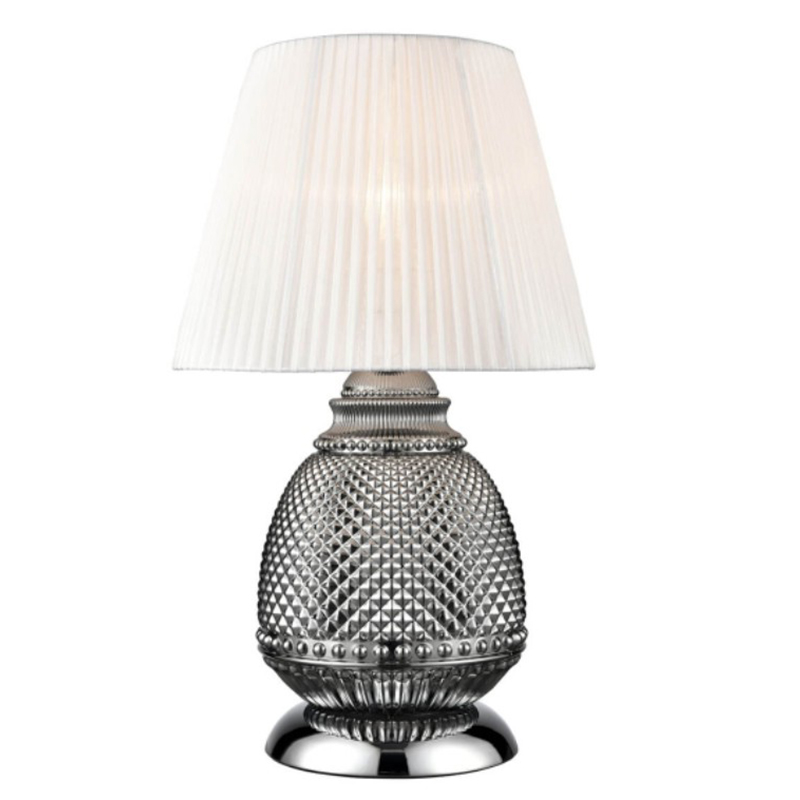 Настольная лампа Gloria Chrome Table Lamp Темный хром Белый Настольная лампа Gloria Chrome Table Lamp Темный хром Белый в Рязани | Loft Concept