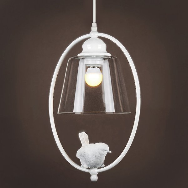 Подвесной светильник Provence Bird Oval Pendant Белый Подвесной светильник Provence Bird Oval Pendant Белый в Рязани | Loft Concept