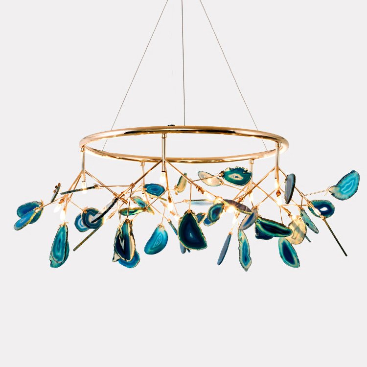 Люстра Crown of Agate Глянцевое золото Люстра Crown of Agate Глянцевое золото в Рязани | Loft Concept
