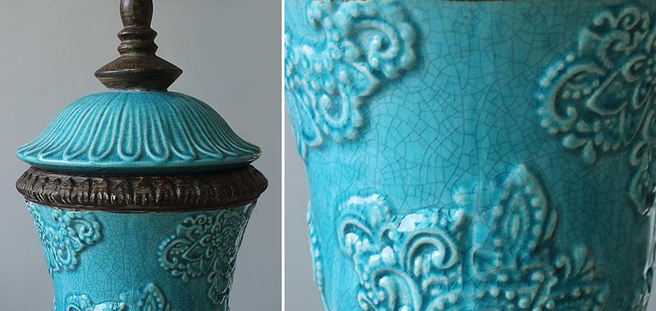 Кубок с крышкой керамика Turquoises Cup Кубок с крышкой керамика Turquoises Cup - Loft-Concept в Рязани