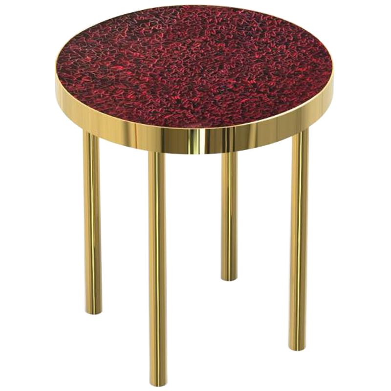 Журнальный столик RED BRASS Латунь Красный Журнальный столик RED BRASS Латунь Красный в Рязани | Loft Concept