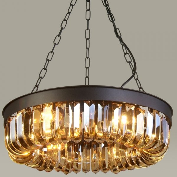 Люстра Crystal Round Frozen Pendant Черный Люстра Crystal Round Frozen Pendant Черный в Рязани | Loft Concept