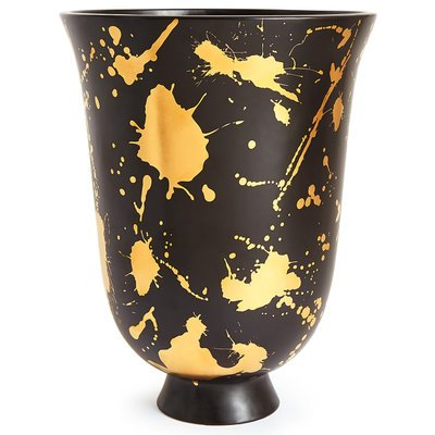 Ваза Futura Drip Urn Jonathan Adler Черный Золотой Ваза Futura Drip Urn Jonathan Adler Черный Золотой в Рязани | Loft Concept