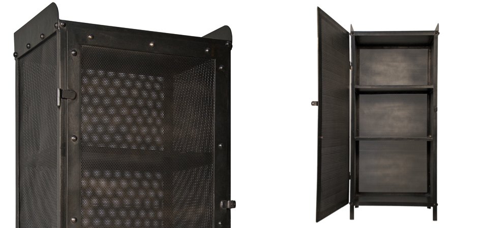 Буфет Industrial Loft Dark Metal Tall Cabinet Буфет Industrial Loft Dark Metal Tall Cabinet - Loft-Concept в Рязани