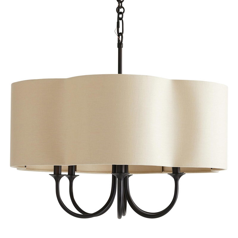 Люстра Vitorino Black Chandelier Бежевый Черный Люстра Vitorino Black Chandelier Бежевый Черный в Рязани | Loft Concept
