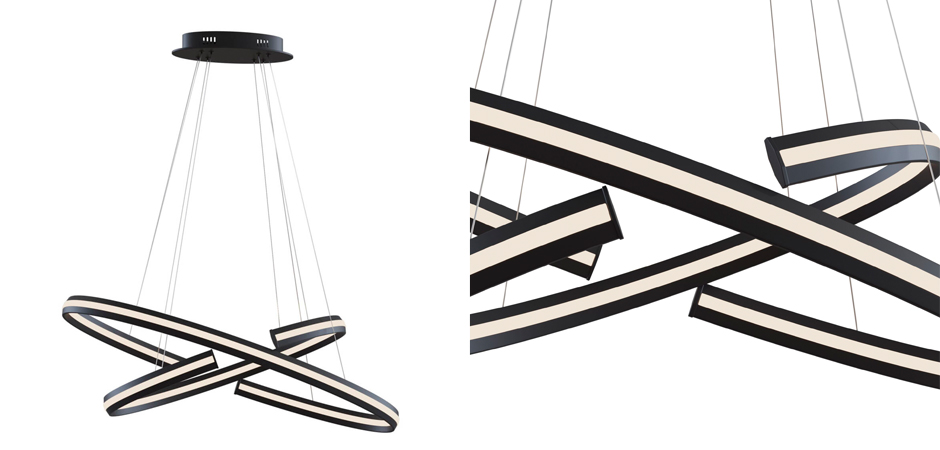 Люстра Half Ring Black & White Pendant S Люстра Half Ring Black & White Pendant S - Loft-Concept в Рязани