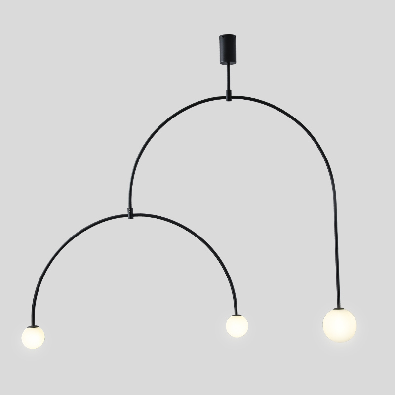 Люстра Fontana Amorosa Three Black Черный Белый Люстра Fontana Amorosa Three Black Черный Белый в Рязани | Loft Concept