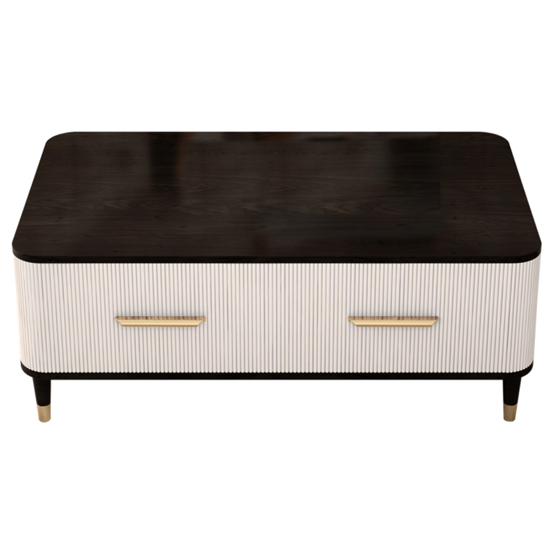 Birmingham Textured Coffee Table White Коричневый Молочный Birmingham Textured Coffee Table White Коричневый Молочный в Рязани | Loft Concept