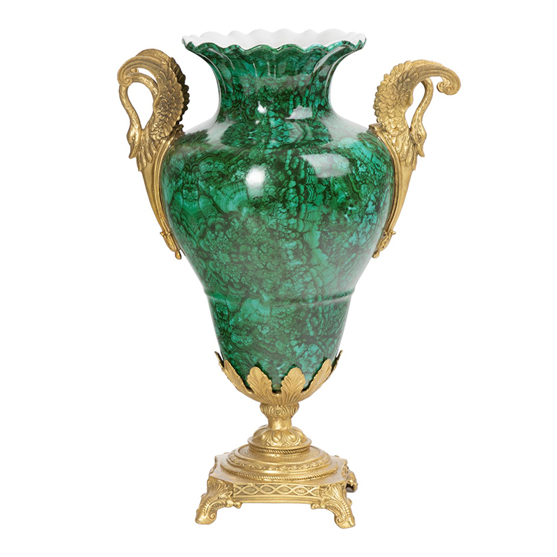 Ваза фарфоровая малахит Malachite Малахит Ваза фарфоровая малахит Malachite Малахит в Рязани | Loft Concept