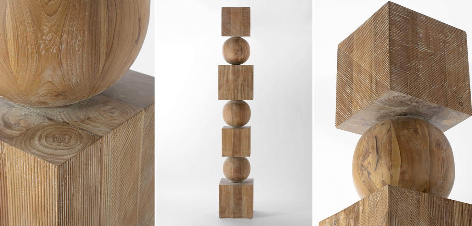 Арт-объект Art Object Squares and Balls made wood - фото