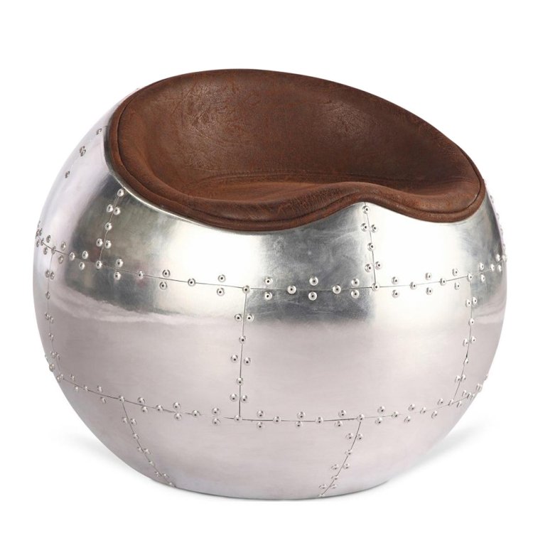 Пуф Aviator poof Алюминий Коричневый Пуф Aviator poof Алюминий Коричневый в Рязани | Loft Concept