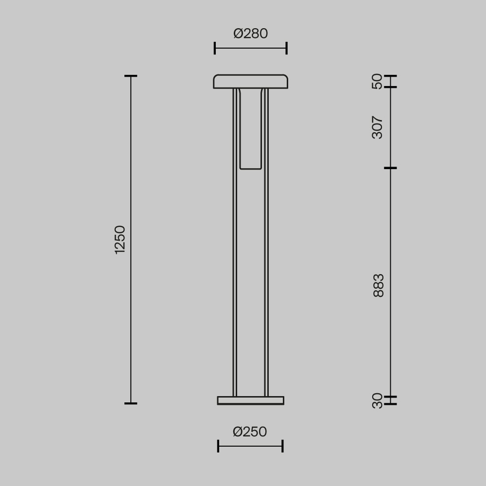 Напольный торшер светодионый Ikebana Black 3000К 24Вт в Рязани