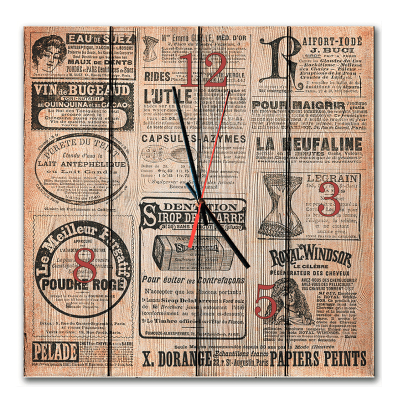 Часы OLD NEWSPAPER  в Рязани | Loft Concept 