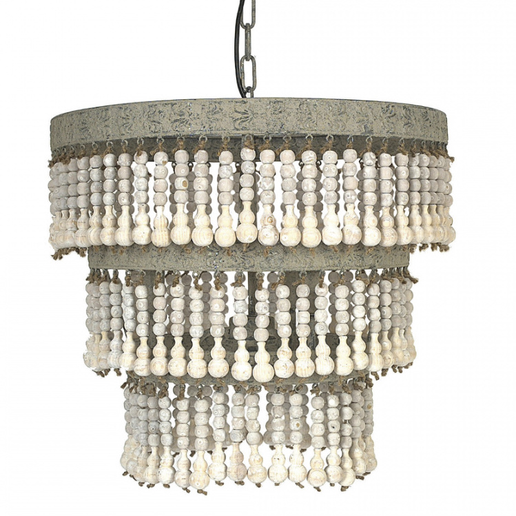 Люстра Bohho chandelier Белый Серый Люстра Bohho chandelier Белый Серый в Рязани | Loft Concept
