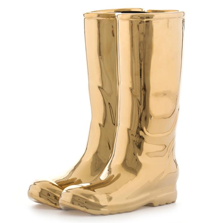 Подставка для зонтов и тростей Seletti Rainboots Gold Глянцевое золото Подставка для зонтов и тростей Seletti Rainboots Gold Глянцевое золото в Рязани | Loft Concept