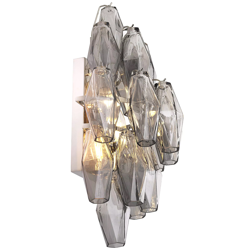 Бра Eichholtz Wall Lamp Benini Smoke Никель Стекло Смок Бра Eichholtz Wall Lamp Benini Smoke Никель Стекло Смок в Рязани | Loft Concept