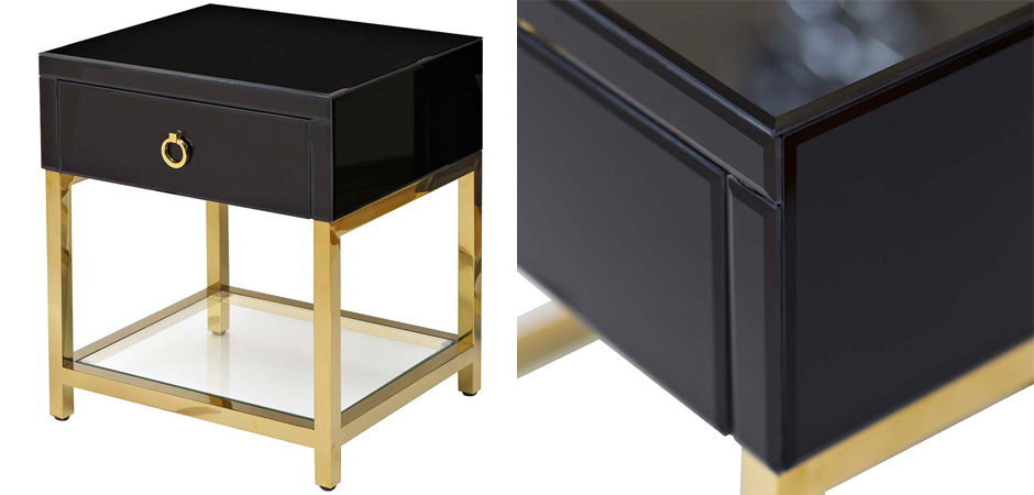 Тумба Black Gold Nightstand Тумба Black Gold Nightstand - Loft-Concept в Рязани