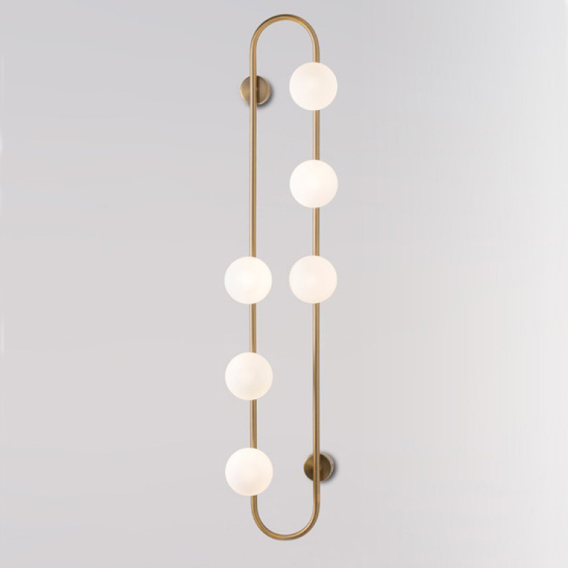 Бра HOOP WALL Lamp Gold 6 Золотой Белый Бра HOOP WALL Lamp Gold 6 Золотой Белый в Рязани | Loft Concept