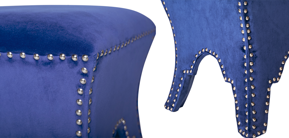 Пуф Pouf Blue Velor Пуф Pouf Blue Velor - Loft-Concept в Рязани
