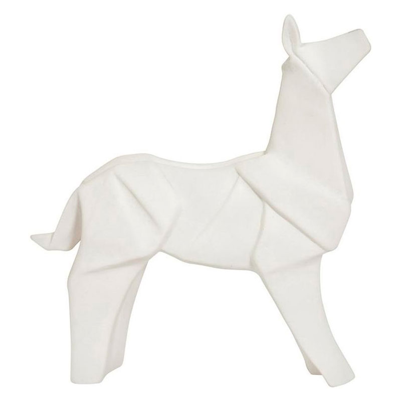 Фигурка в виде оригами керамическая белая собака White Dog Белый Фигурка в виде оригами керамическая белая собака White Dog Белый в Рязани | Loft Concept