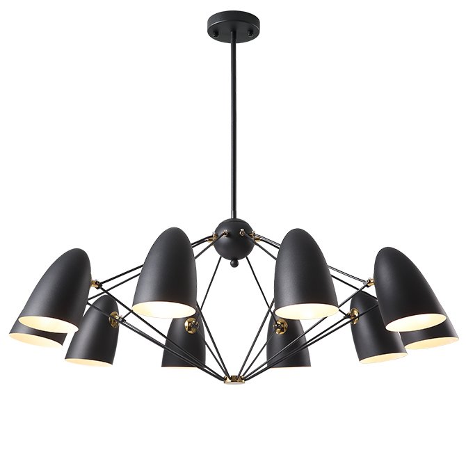 Люстра JLYLITE 10-Light Sputnik Chandelier Black Черный Люстра JLYLITE 10-Light Sputnik Chandelier Black Черный в Рязани | Loft Concept