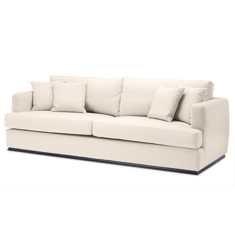 Диван Eichholtz Sofa Hallandale Молочный Черный Диван Eichholtz Sofa Hallandale Молочный Черный в Рязани | Loft Concept