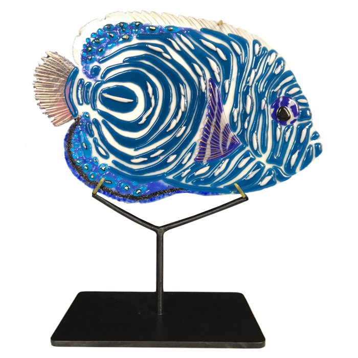 Статуэтка на подставке Blue Fish Синий Черный в Рязани | Loft Concept 