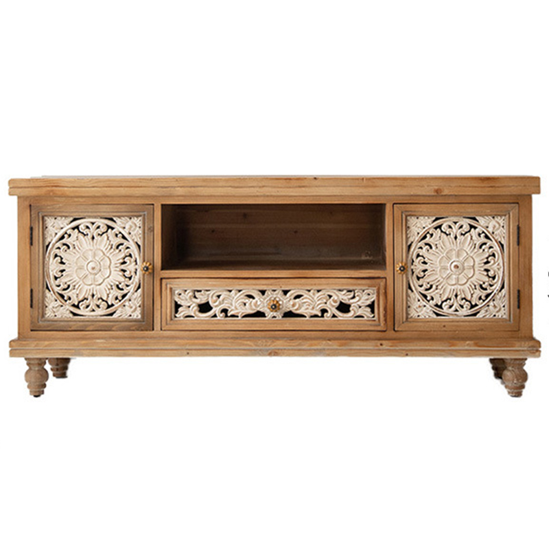 ТВ-тумба Gosselin Provence TV Stand Древесина Бежевый Белый ТВ-тумба Gosselin Provence TV Stand Древесина Бежевый Белый в Рязани | Loft Concept
