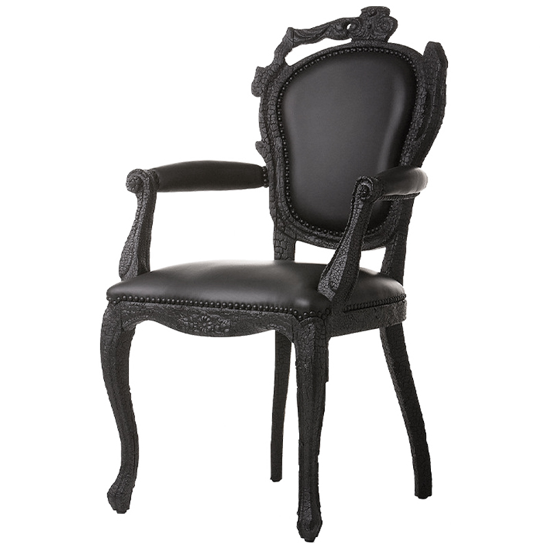 Дизайнерское Полукресло Moooi Smoke Dining Chair обугленный эффект Черный в Рязани | Loft Concept 