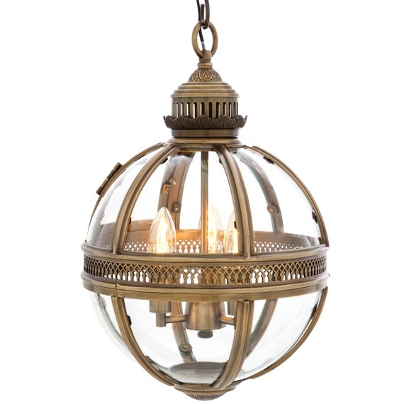 Люстра Lantern Residential Brass S Латунь Античная полированная Прозрачное Стекло Люстра Lantern Residential Brass S Латунь Античная полированная Прозрачное Стекло в Рязани | Loft Concept