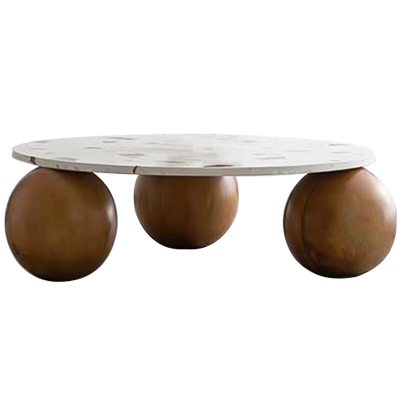 Кофейный стол Oliver Wooden Forms Coffee Table Коричневый Белый Кофейный стол Oliver Wooden Forms Coffee Table Коричневый Белый в Рязани | Loft Concept