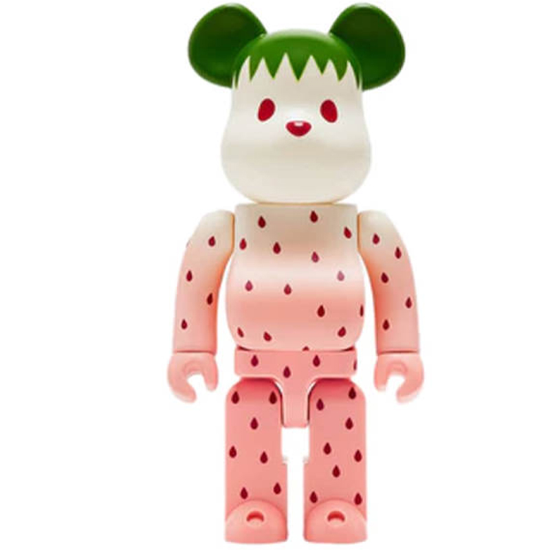 Статуэтка Bearbrick Strawberry Белый Розовый Зеленый Статуэтка Bearbrick Strawberry Белый Розовый Зеленый в Рязани | Loft Concept