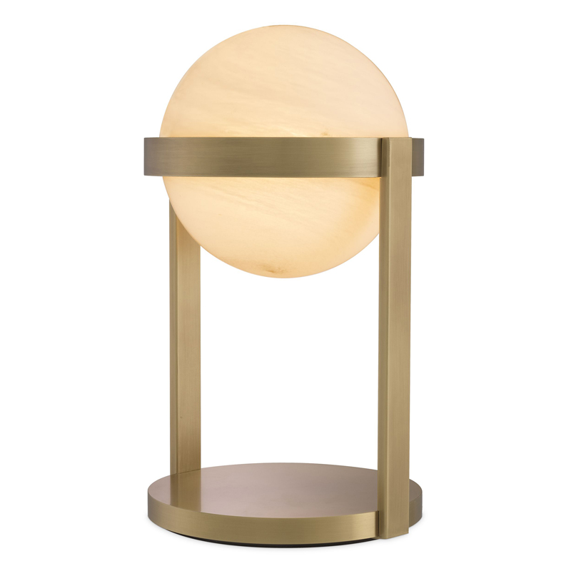 Настольная лампа Eichholtz Table Lamp Hayward brass Латунь Античная полированная Белое матовое стекло Настольная лампа Eichholtz Table Lamp Hayward brass Латунь Античная полированная Белое матовое стекло в Рязани | Loft Concept