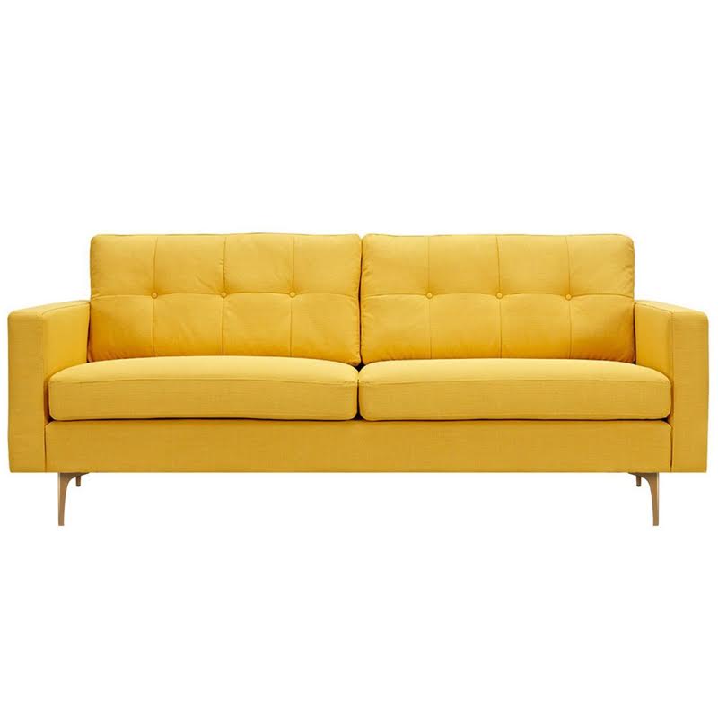 Диван Papaya Yellow Greta Sofa Диван желтая шерсть Желтый Диван Papaya Yellow Greta Sofa Диван желтая шерсть Желтый в Рязани | Loft Concept