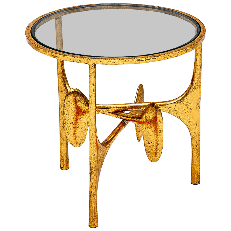 Приставной стол Vega Side Table Винтажное Светлое Золото Прозрачный Приставной стол Vega Side Table Винтажное Светлое Золото Прозрачный в Рязани | Loft Concept